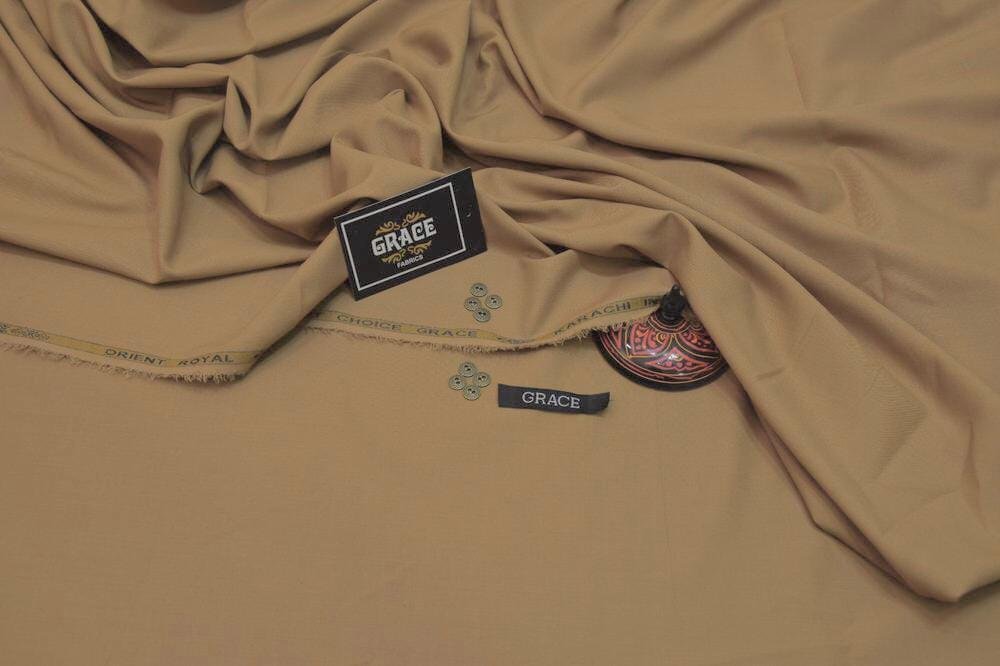 Wash & Wear Plain Suit Brown All Season