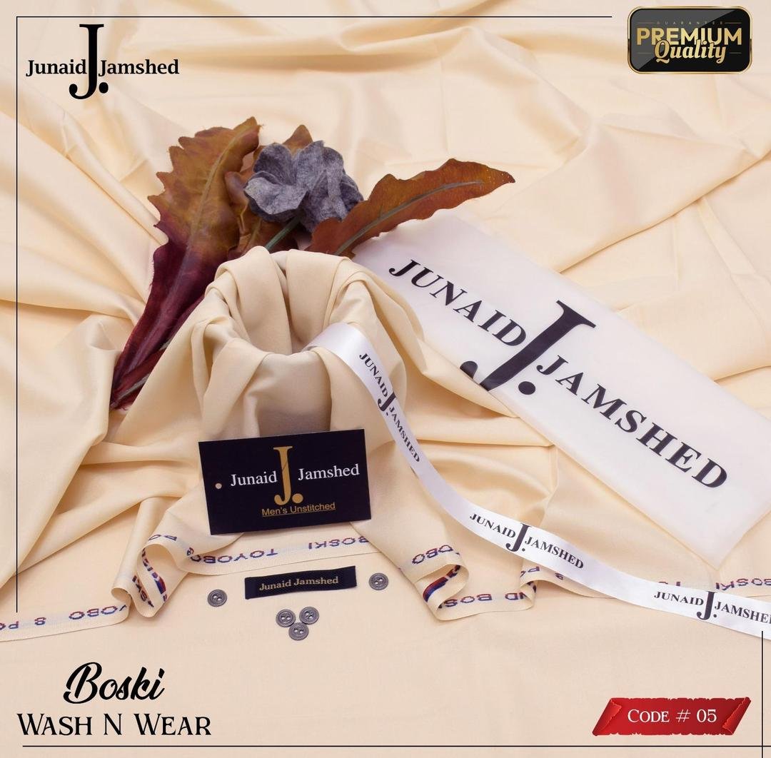 Unstitched Boski Suit Beige Wash & Wear Pakistan — Buy Online in Pakistan | Cash on Delivery