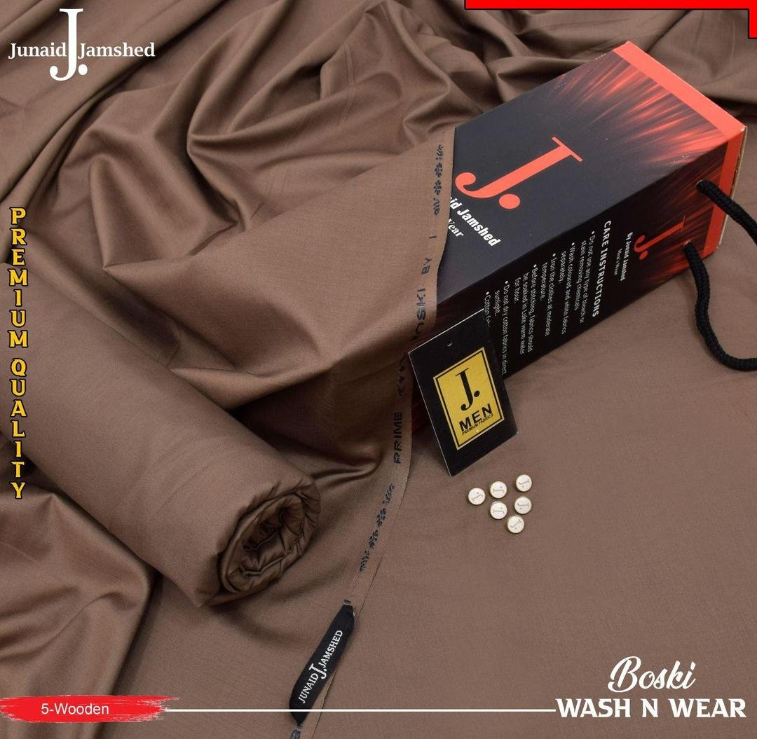 Men's Wash & Wear Plain Brown Suit Premium Quality